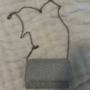 Elegant Silver Chain Clutch